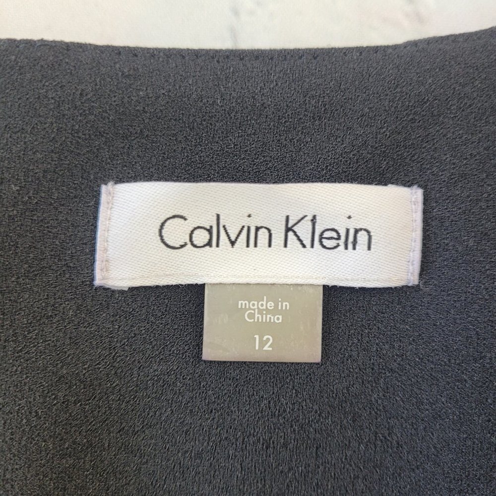 Calvin Klein women’s black medium dress with golden zipper back size 12 - Picture 10 of 12